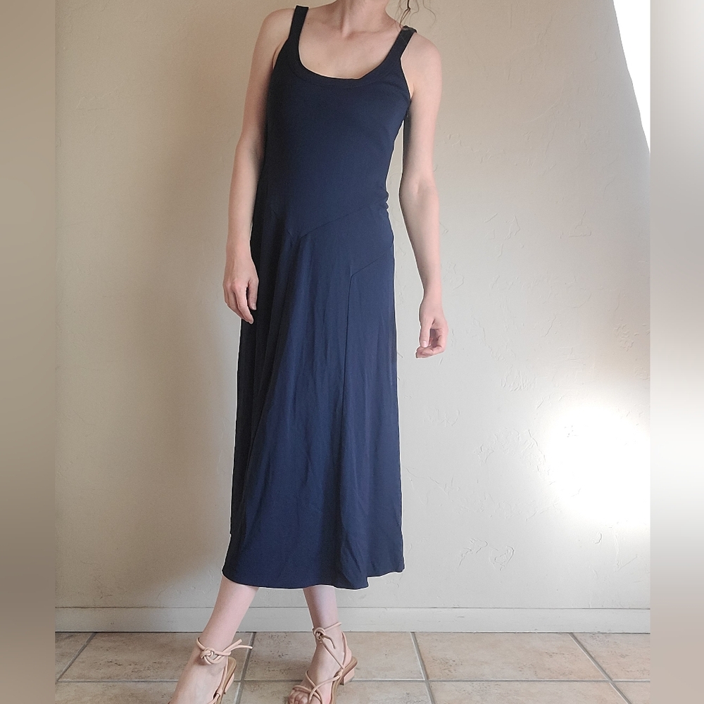 Lauren Ralph Lauren Womens Maxi Long Classy Dress Sleeveless Blue Size Small